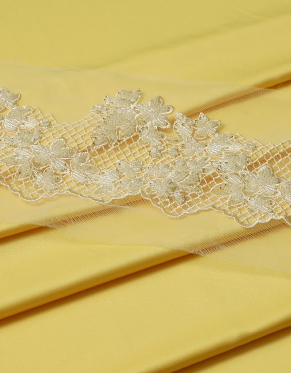Gemline Lace Mix & Match - Yellow + Satin Royal Yellow