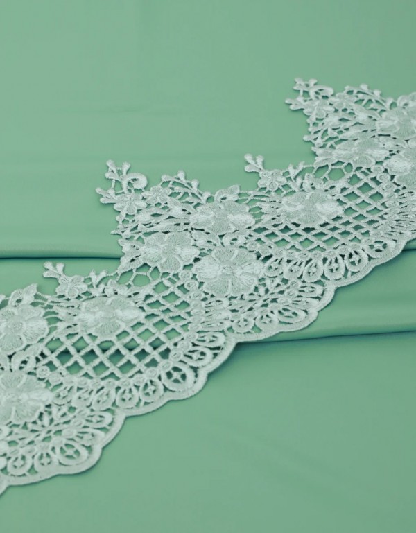 Border Lace Evelina Mix & Match - Mint Green + Satin Dusty Green