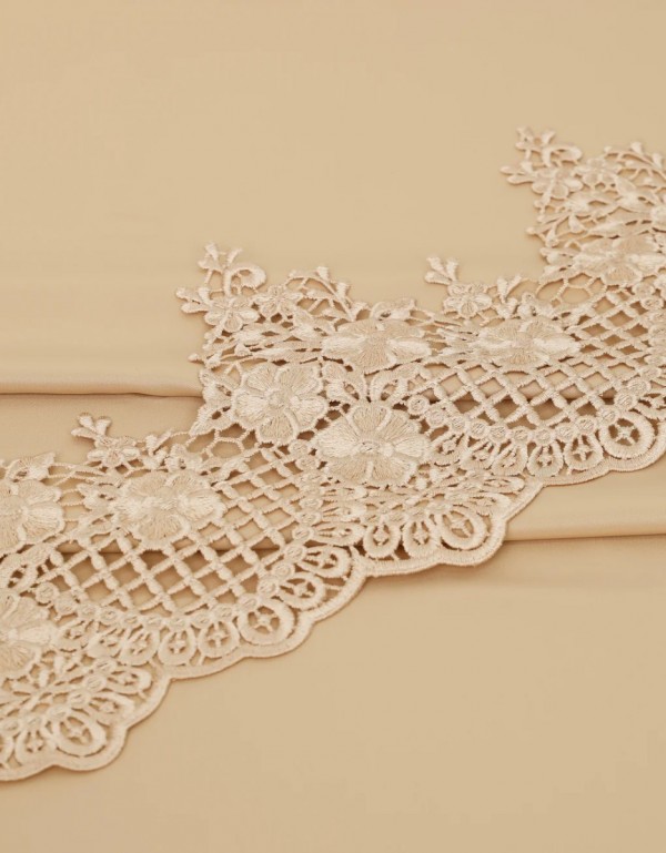 Border Lace Evelina Mix & Match - Nude + Satin Nude