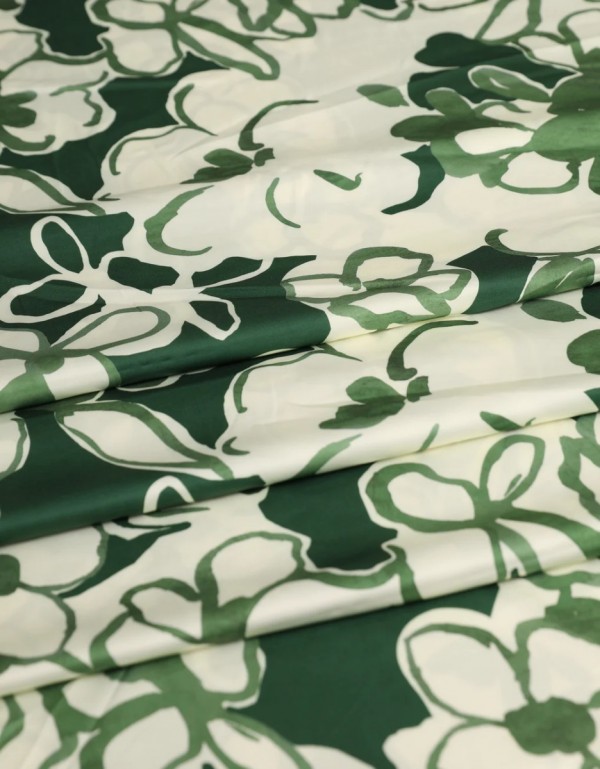 Liora Silky - Cream + Emerald Green