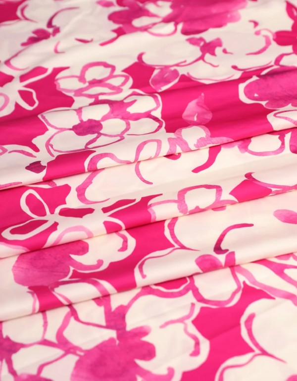 Liora Silky - Cream + Fushia Pink
